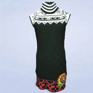 Desigual‎ Black Sweater Dress - Size Large
